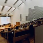 LArge lecture hall with students